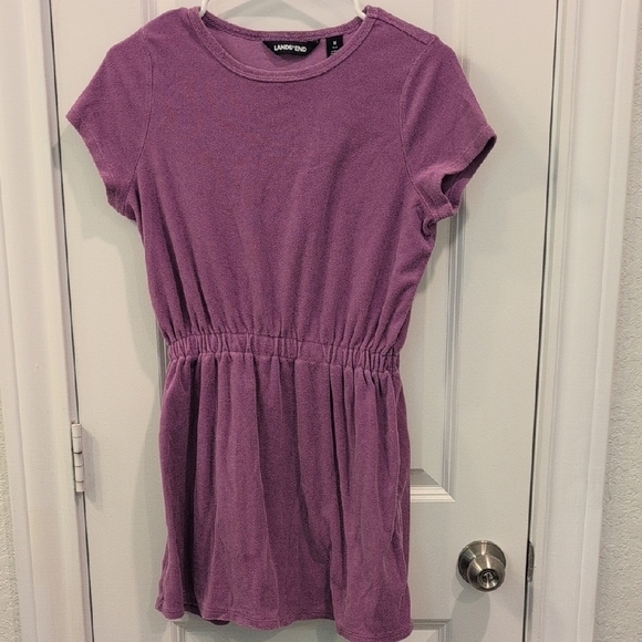 Lands' End Other - Lands' End Purple Short Sleeve Dress Terry Swim Cover Up